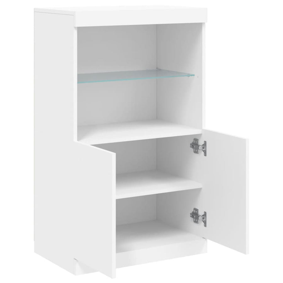 Dressoir Met Led-Verlichting 60,5X37X00 Cm Wit