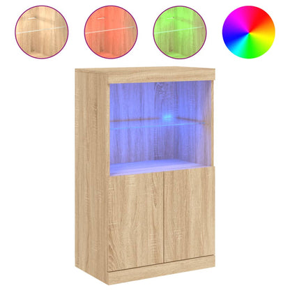 Dressoir Met Led-Verlichting 60,5X37X00 Cm Kleurig Sonoma eiken