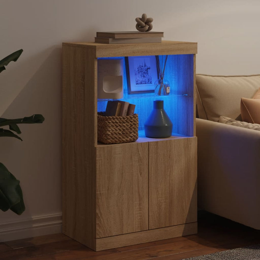 Dressoir Met Led-Verlichting 60,5X37X00 Cm Kleurig Sonoma eiken