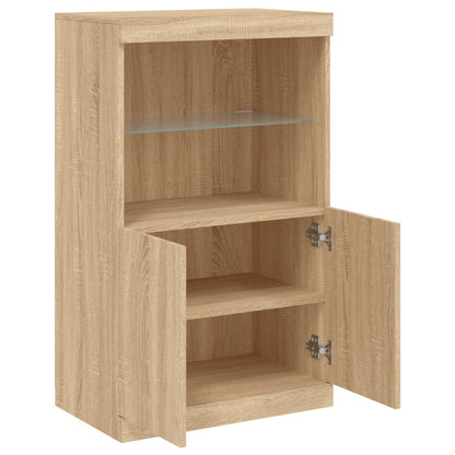 Dressoir Met Led-Verlichting 60,5X37X00 Cm Kleurig Sonoma eiken