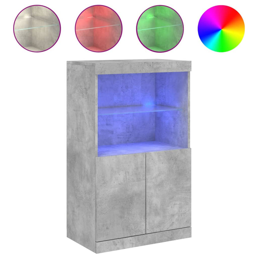 Dressoir Met Led-Verlichting 60,5X37X00 Cm Betongrijs