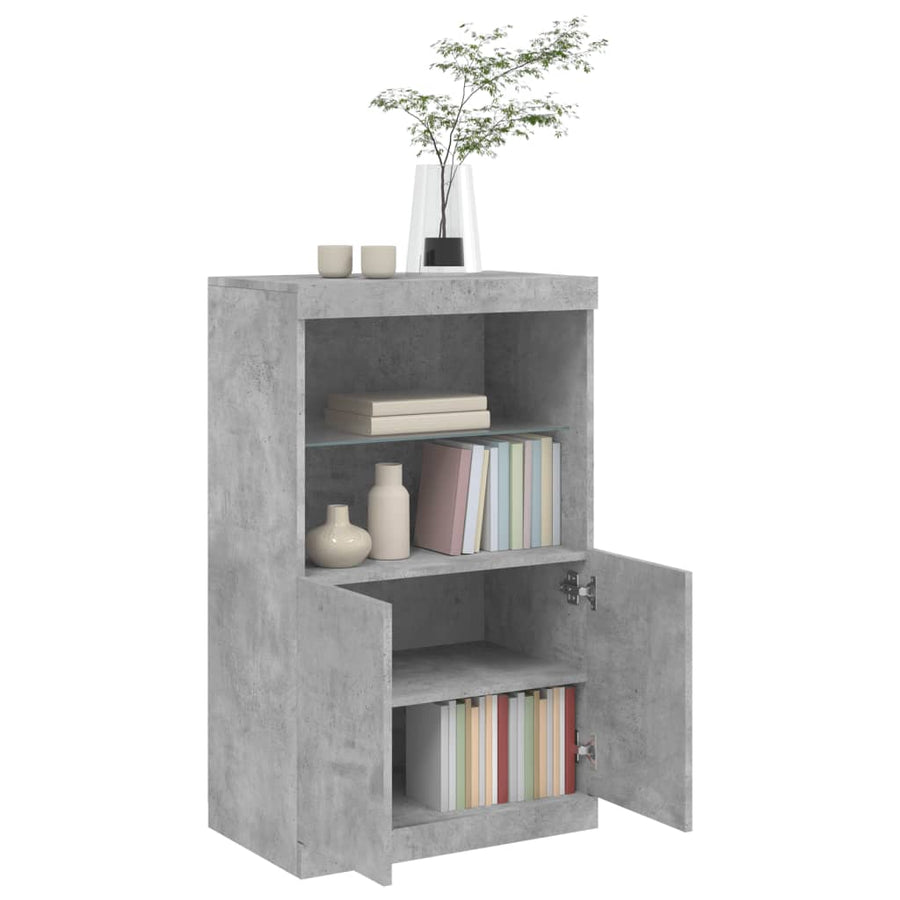 Dressoir Met Led-Verlichting 60,5X37X00 Cm Betongrijs