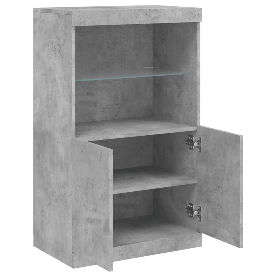 Dressoir Met Led-Verlichting 60,5X37X00 Cm Betongrijs