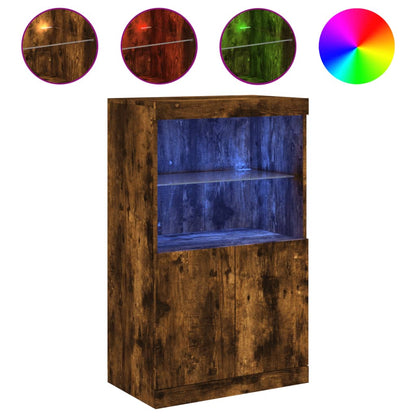 Dressoir Met Led-Verlichting 60,5X37X00 Cm Kleur Gerookt eiken