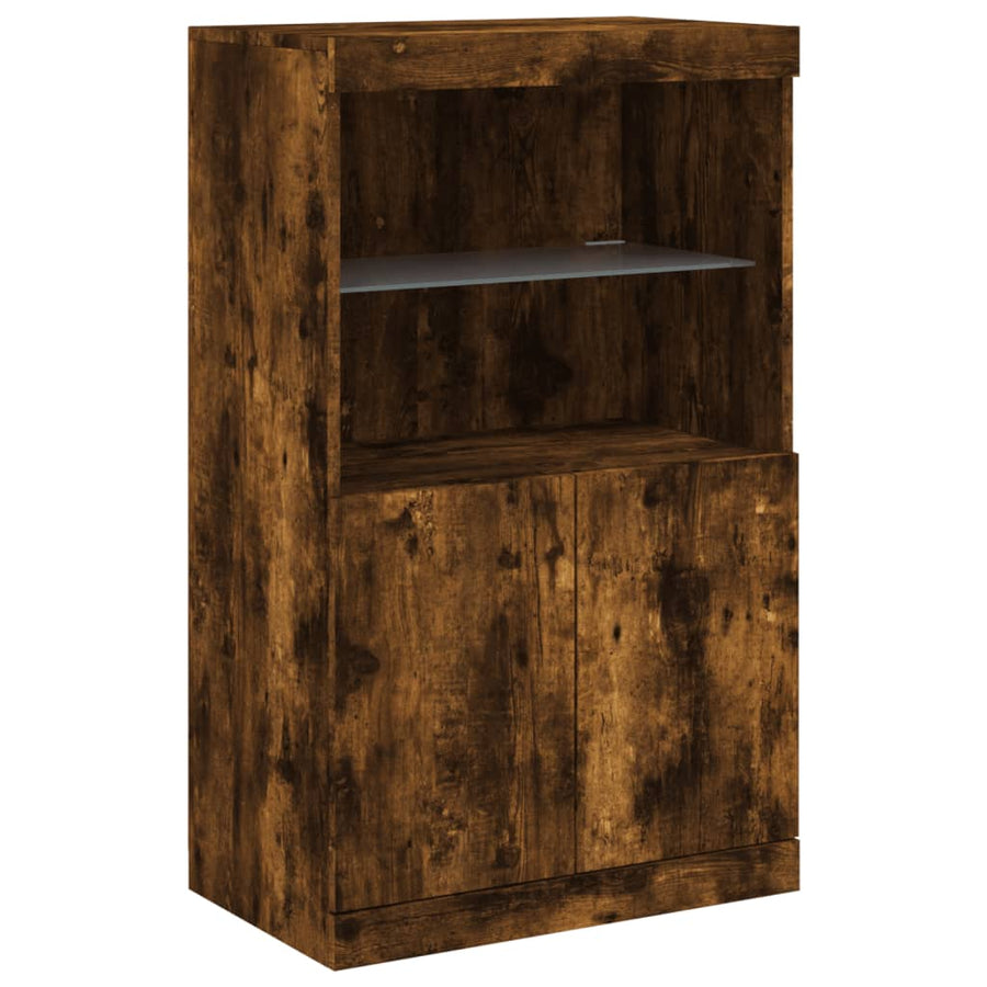 Dressoir Met Led-Verlichting 60,5X37X00 Cm Kleur Gerookt eiken
