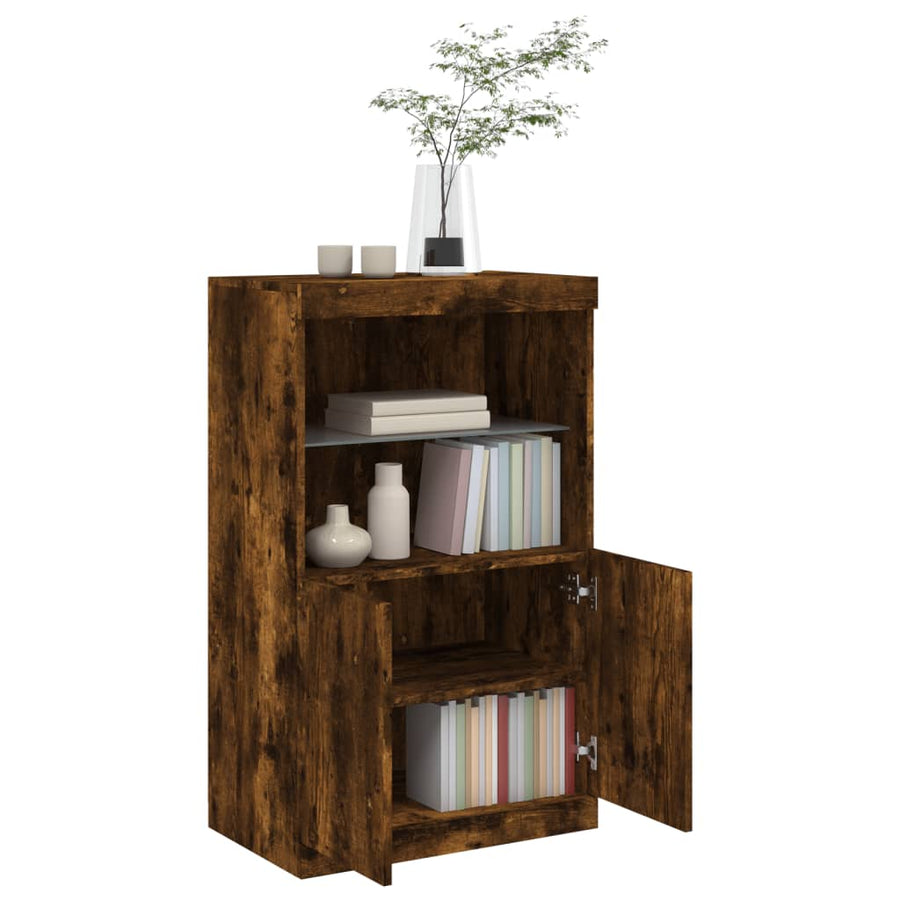 Dressoir Met Led-Verlichting 60,5X37X00 Cm Kleur Gerookt eiken