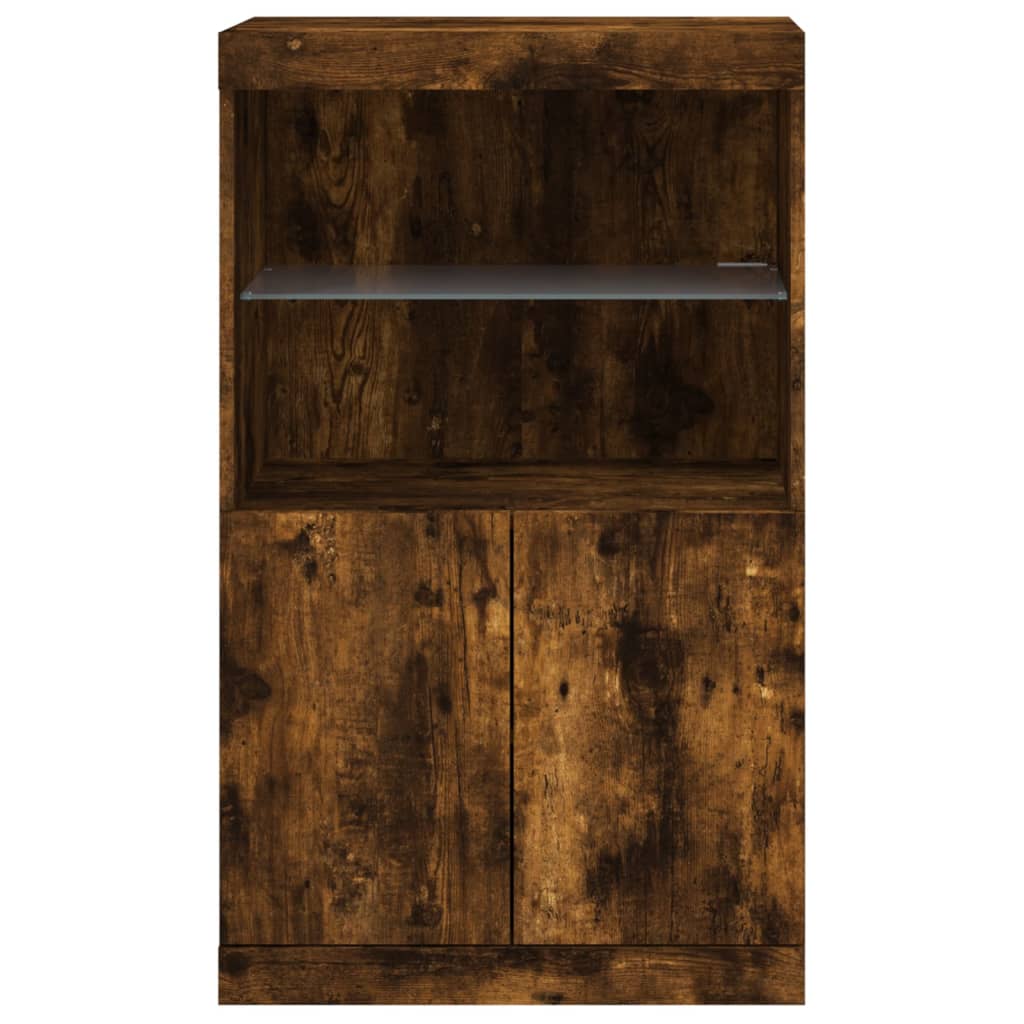 Dressoir Met Led-Verlichting 60,5X37X00 Cm Kleur Gerookt eiken