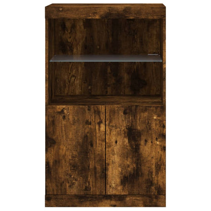 Dressoir Met Led-Verlichting 60,5X37X00 Cm Kleur Gerookt eiken