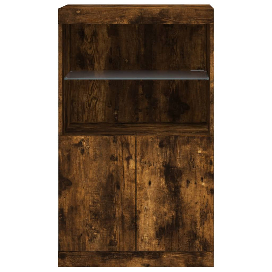 Dressoir Met Led-Verlichting 60,5X37X00 Cm Kleur Gerookt eiken