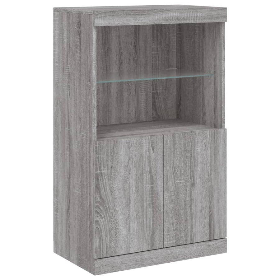 Dressoir Met Led-Verlichting 60,5X37X00 Cm Eiken Grijs sonoma