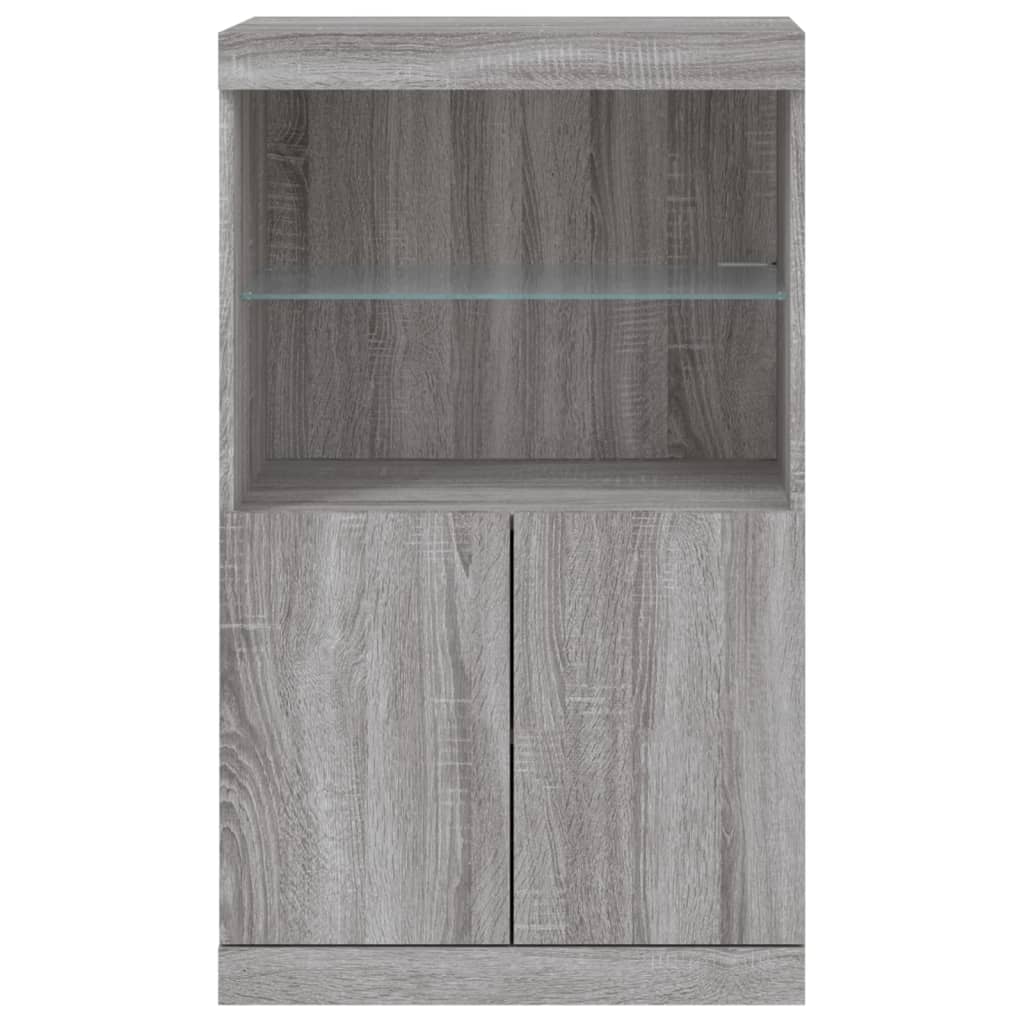 Dressoir Met Led-Verlichting 60,5X37X00 Cm Eiken Grijs sonoma