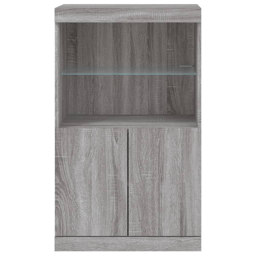 Dressoir Met Led-Verlichting 60,5X37X00 Cm Eiken Grijs sonoma