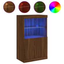 Dressoir Met Led-Verlichting 60,5X37X00 Cm Bruineikenkleurig bruin eikenkleur