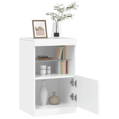 Dressoir Met Led-Verlichting 4X37X67 Cm Wit