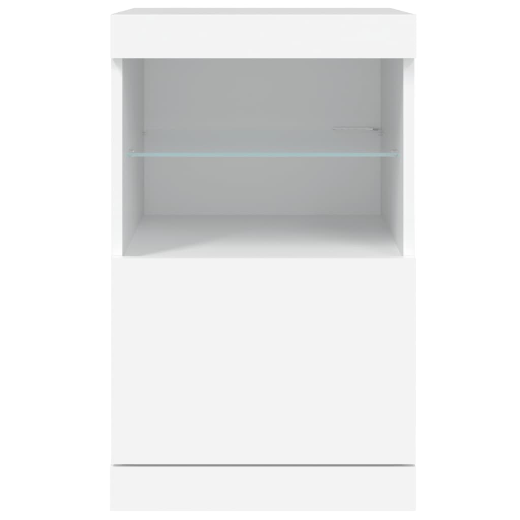 Dressoir Met Led-Verlichting 4X37X67 Cm Wit
