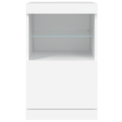 Dressoir Met Led-Verlichting 4X37X67 Cm Wit