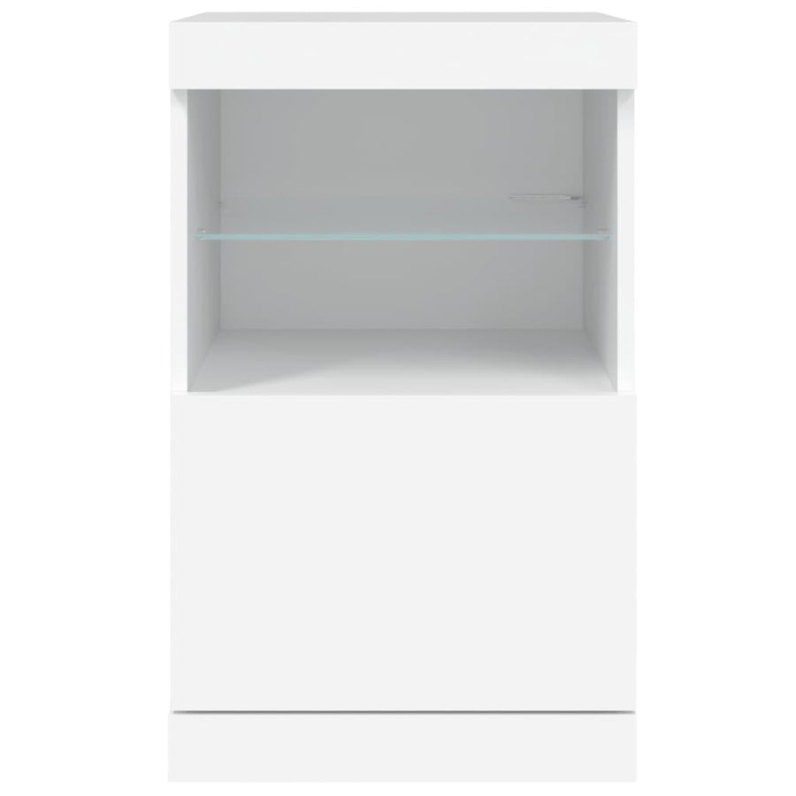 Dressoir Met Led-Verlichting 4X37X67 Cm Wit