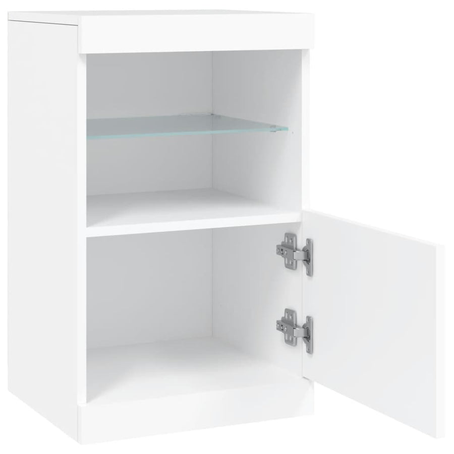 Dressoir Met Led-Verlichting 4X37X67 Cm Wit