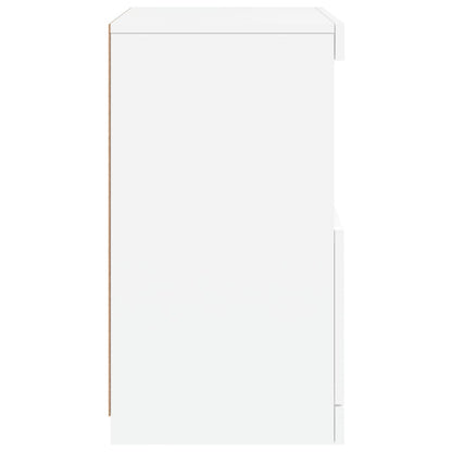 Dressoir Met Led-Verlichting 4X37X67 Cm Wit