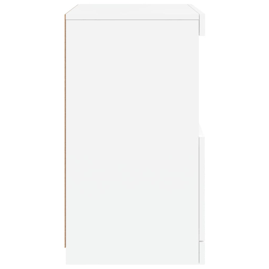 Dressoir Met Led-Verlichting 4X37X67 Cm Wit