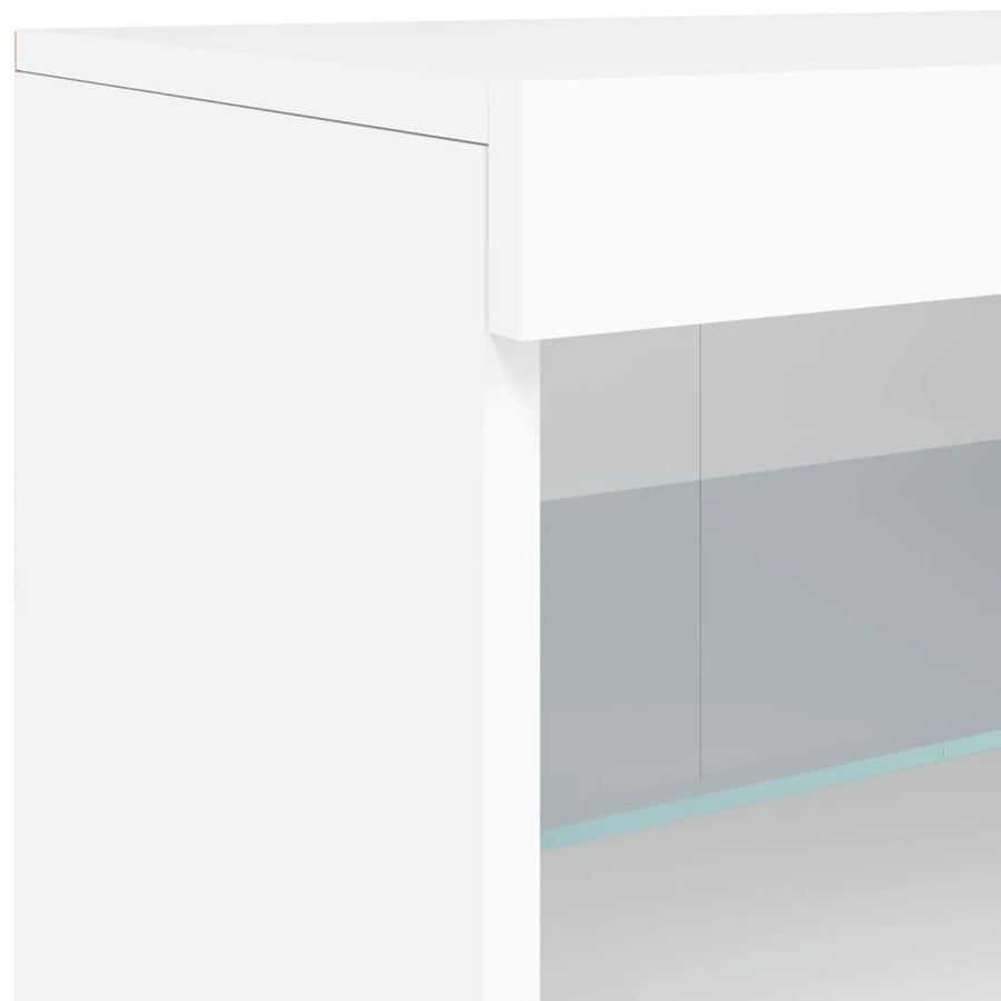 Dressoir Met Led-Verlichting 4X37X67 Cm Wit