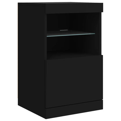 Dressoir Met Led-Verlichting 4X37X67 Cm Zwart