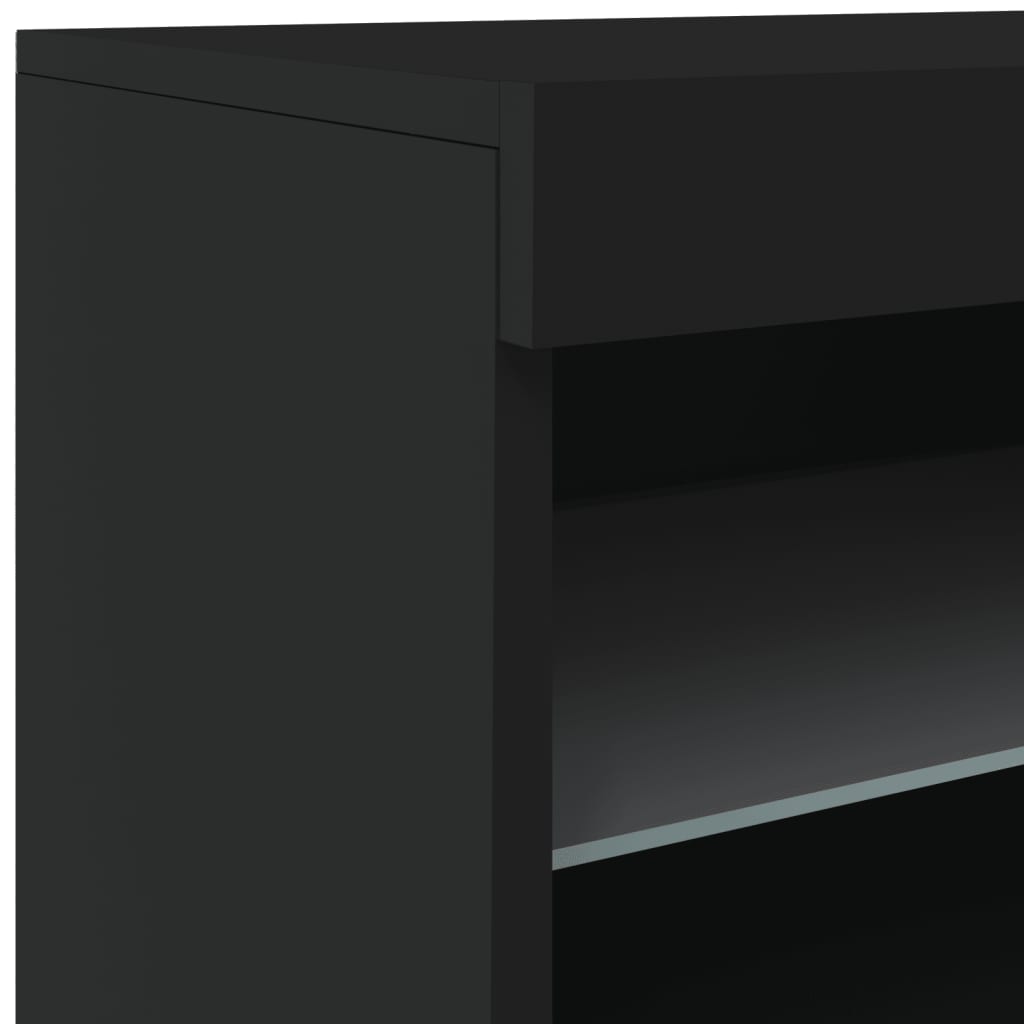Dressoir Met Led-Verlichting 4X37X67 Cm Zwart