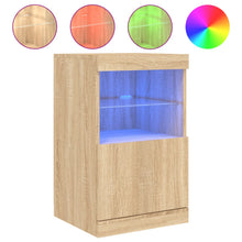 Dressoir Met Led-Verlichting 4X37X67 Cm Kleurig Sonoma eiken