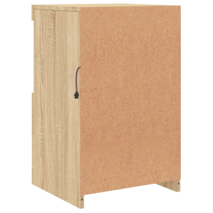 Dressoir Met Led-Verlichting 4X37X67 Cm Kleurig Sonoma eiken