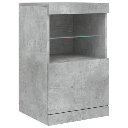 Dressoir Met Led-Verlichting 4X37X67 Cm Betongrijs