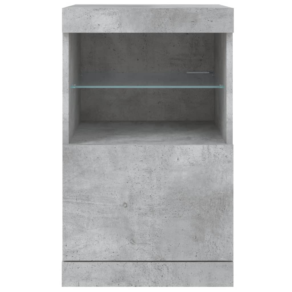 Dressoir Met Led-Verlichting 4X37X67 Cm Betongrijs