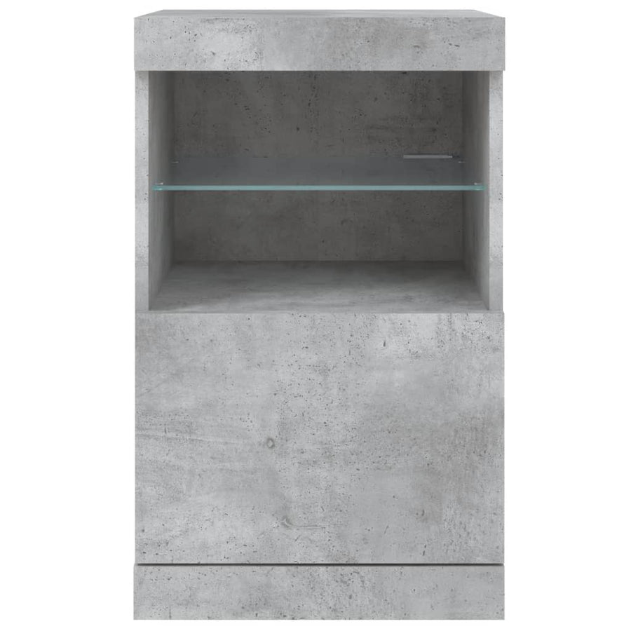 Dressoir Met Led-Verlichting 4X37X67 Cm Betongrijs