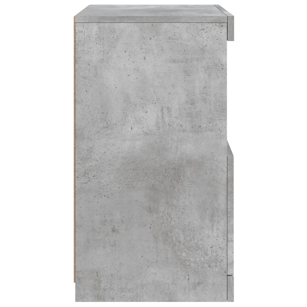 Dressoir Met Led-Verlichting 4X37X67 Cm Betongrijs