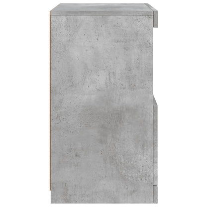 Dressoir Met Led-Verlichting 4X37X67 Cm Betongrijs