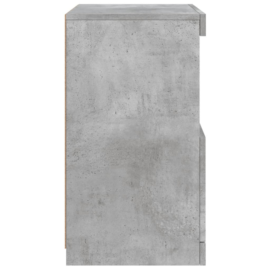 Dressoir Met Led-Verlichting 4X37X67 Cm Betongrijs