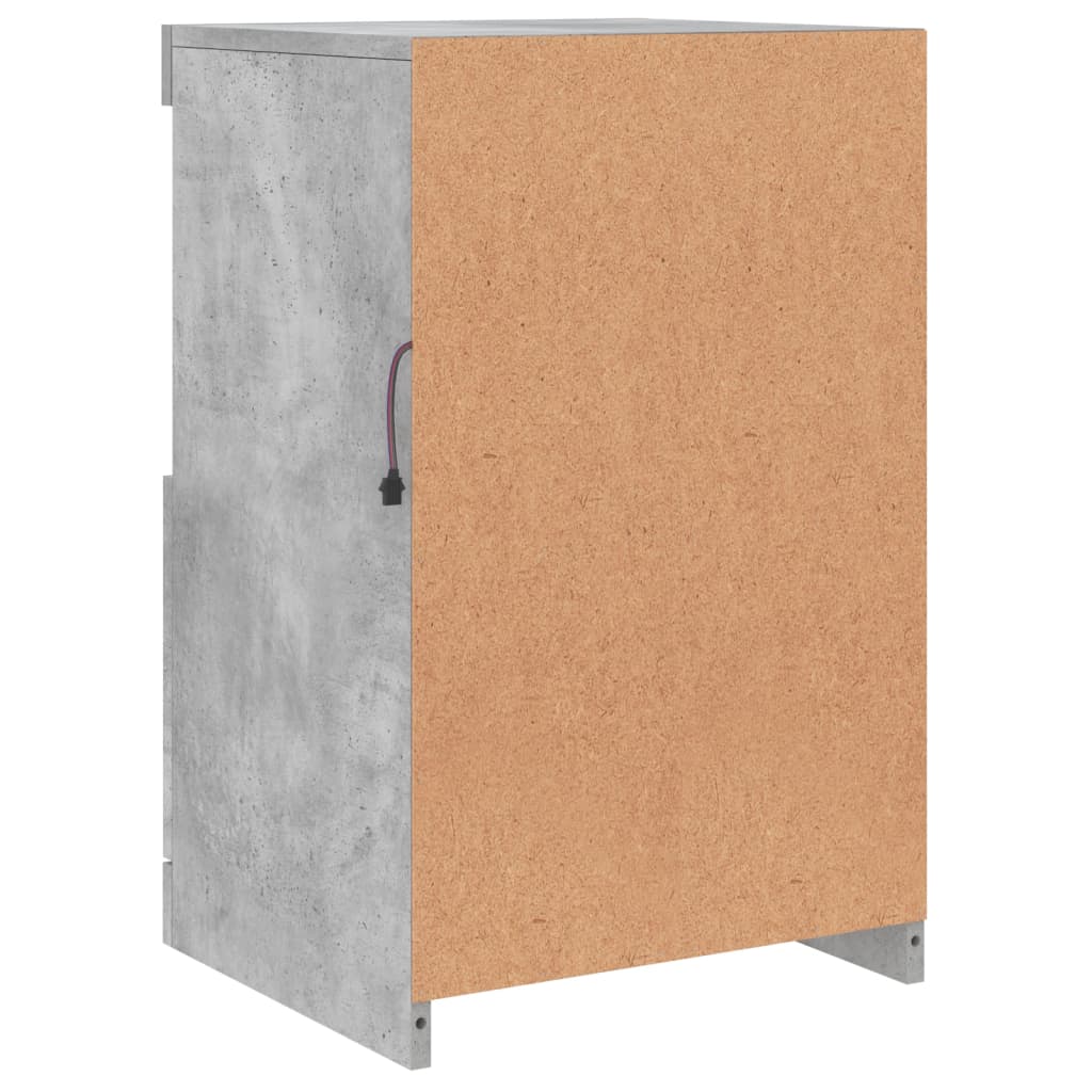 Dressoir Met Led-Verlichting 4X37X67 Cm Betongrijs