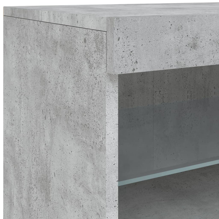 Dressoir Met Led-Verlichting 4X37X67 Cm Betongrijs