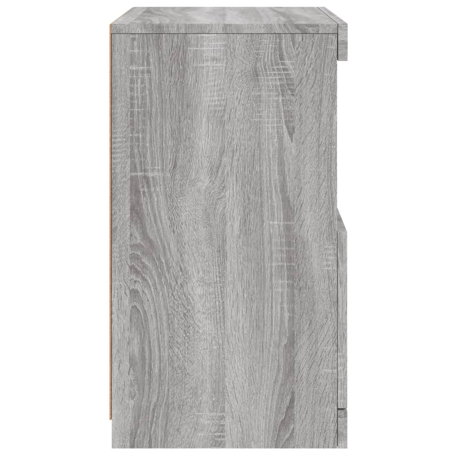 Dressoir Met Led-Verlichting 4X37X67 Cm Eiken Grijs sonoma