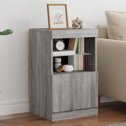 Dressoir 41x37x67 cm grijs sonoma eiken met LED