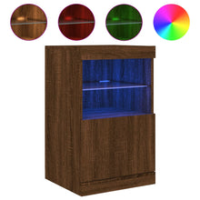 Dressoir Met Led-Verlichting 4X37X67 Cm Bruineikenkleurig bruin eikenkleur