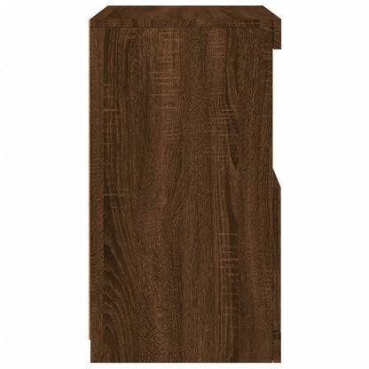 Dressoir Met Led-Verlichting 4X37X67 Cm Bruineikenkleurig bruin eikenkleur
