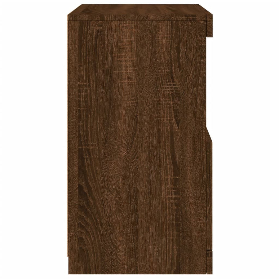Dressoir Met Led-Verlichting 4X37X67 Cm Bruineikenkleurig bruin eikenkleur
