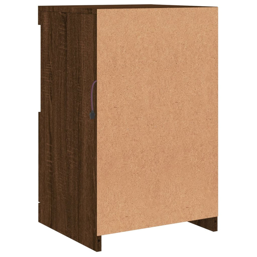 Dressoir Met Led-Verlichting 4X37X67 Cm Bruineikenkleurig bruin eikenkleur