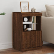 Dressoir 41x37x67 cm bruineiken LED