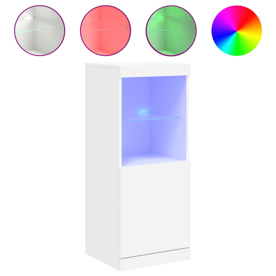 Dressoir Met Led-Verlichting 4X37X00 Cm Wit