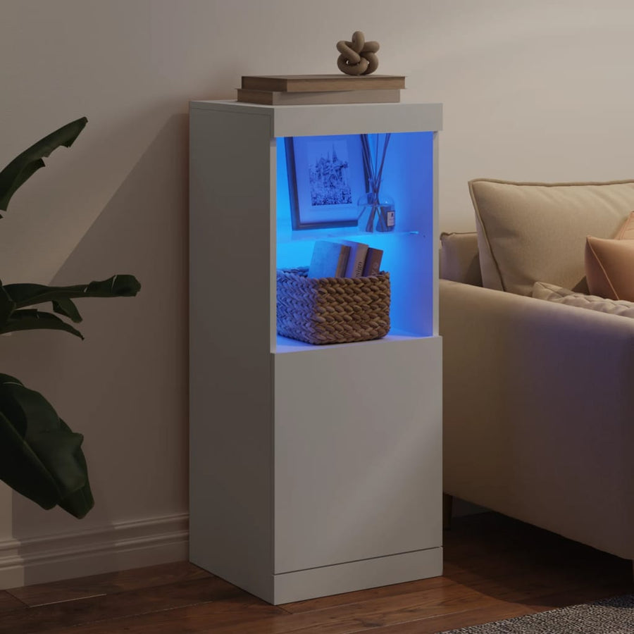 Dressoir Met Led-Verlichting 4X37X00 Cm Wit