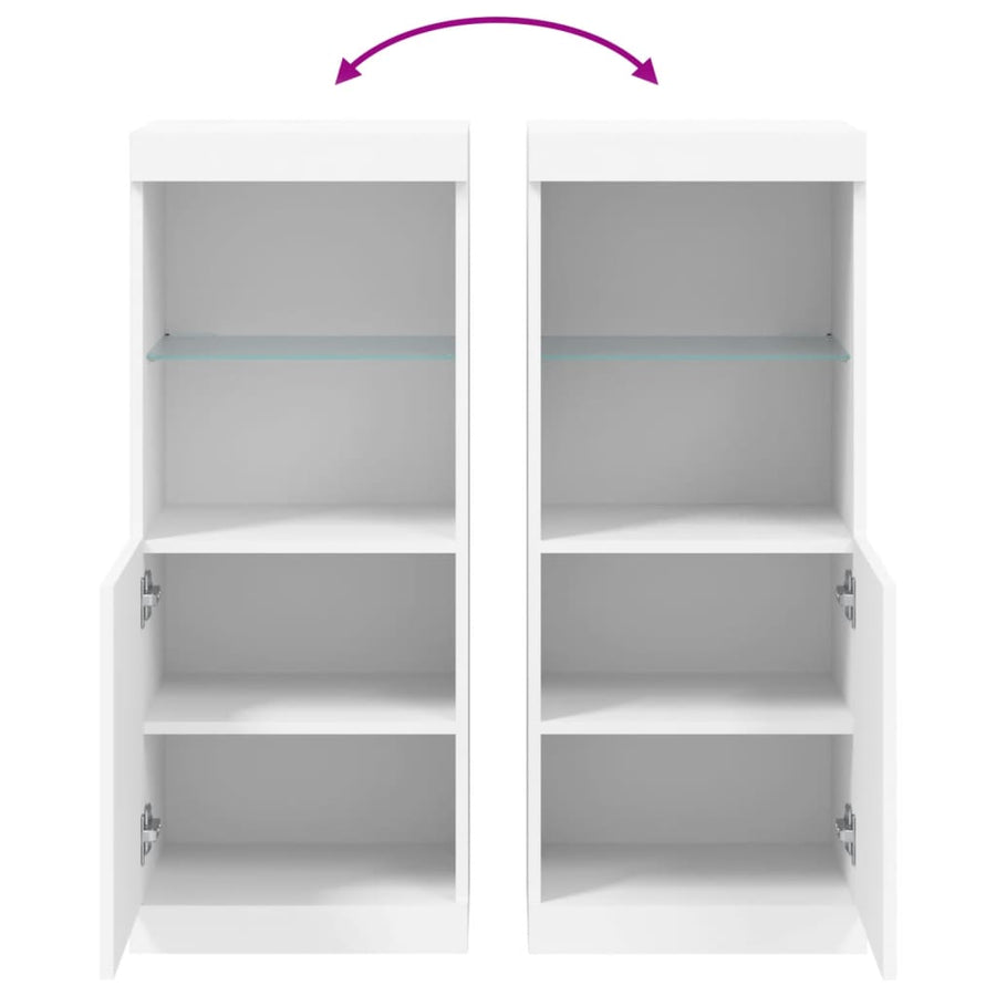 Dressoir Met Led-Verlichting 4X37X00 Cm Wit