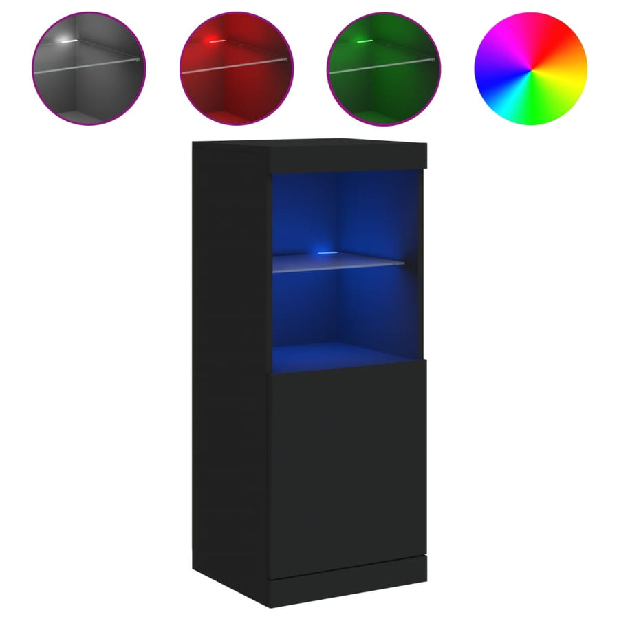 Dressoir Met Led-Verlichting 4X37X00 Cm Zwart