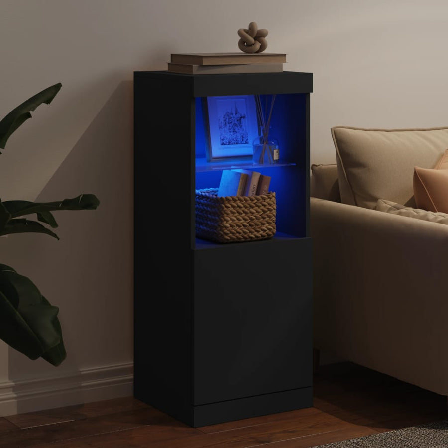 Dressoir Met Led-Verlichting 4X37X00 Cm Zwart