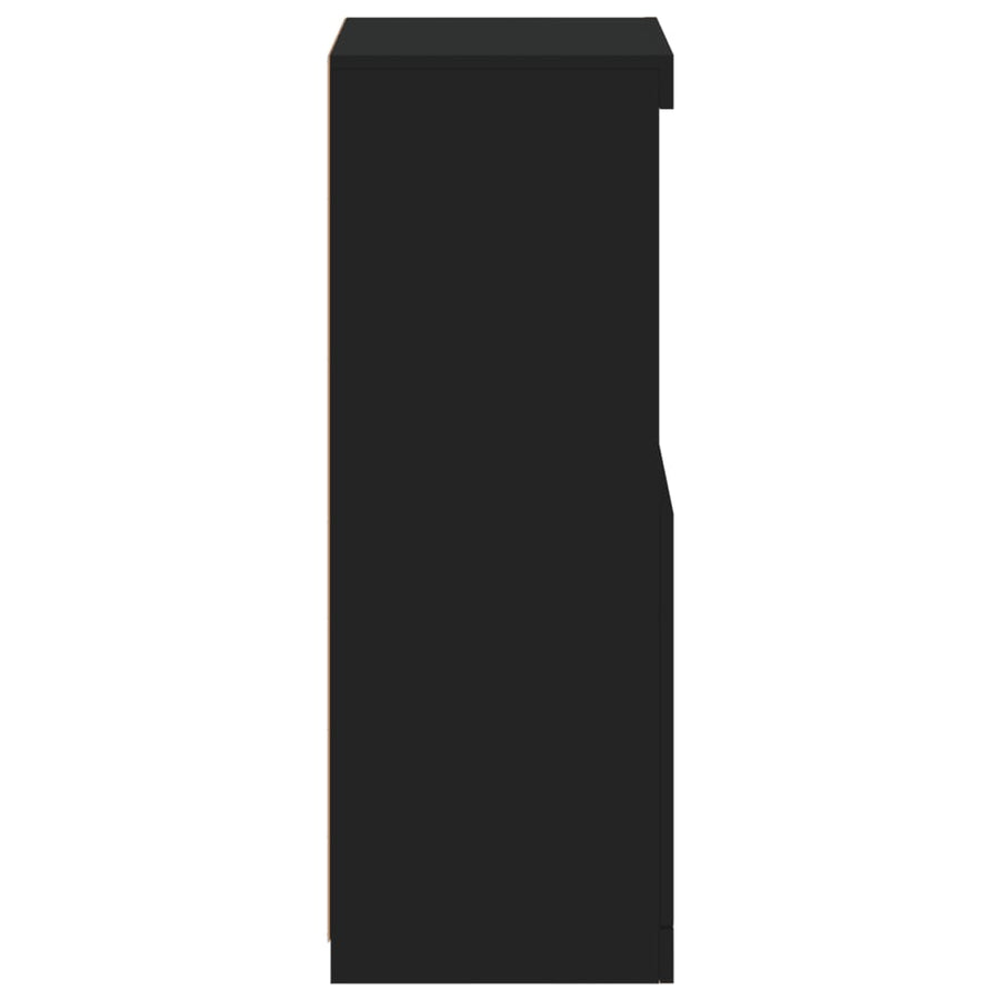 Dressoir Met Led-Verlichting 4X37X00 Cm Zwart